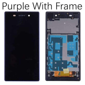 Planet Gates China / Purple with Frame LCD For SONY Xperia Z1 Display Touch Screen with Frame For SONY Xperia Z1 Display L39 L39H C6902 C6903 Z1 LCD