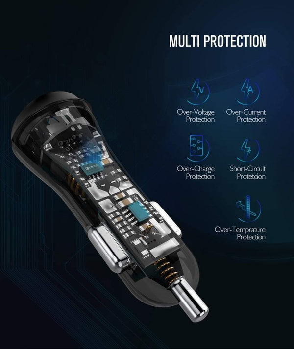 Planet Gates China / QC3.0 and 5V2.4A Ugreen Car USB Charger Quick Charge 3.0 Mobile Phone Charger Dual USB Fast QC 3.0 Car Charger for Samsung Xiaomi Tablet Charger
