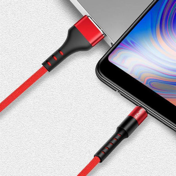 Planet Gates China / Red / 1.0m Type C Cable ZNP USB Type C Cable Fast Charger Cable For Samsung Galaxy S9 S8 Huawei Mate 20 Pro Quick Charging USB Type-C Phone Charge Cable