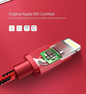 Planet Gates China / Red / 25cm Ugreen for iPhone Cable Lightning to USB Cable for iPhone 8 Xs Max XR 7 Fast Charging Cable Mobile Phone Cable USB Charger Cord