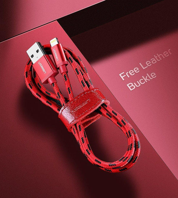 Planet Gates China / Red / 25cm Ugreen for iPhone Cable Lightning to USB Cable for iPhone 8 Xs Max XR 7 Fast Charging Cable Mobile Phone Cable USB Charger Cord