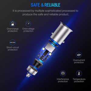 Planet Gates China / Red 4.8A Rock 5V 4.8A Dual USB Car Charger for iPhone Samsung Huawei Xiaomi Mobile Phone Fast Car Phone Charger USB Travel Car-Charger