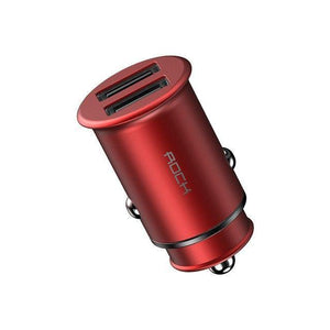 Planet Gates China / Red 4.8A Rock 5V 4.8A Dual USB Car Charger for iPhone Samsung Huawei Xiaomi Mobile Phone Fast Car Phone Charger USB Travel Car-Charger