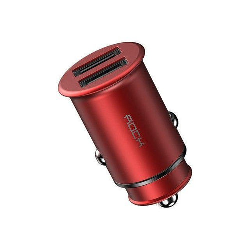 Planet Gates China / Red 4.8A Rock 5V 4.8A Dual USB Car Charger for iPhone Samsung Huawei Xiaomi Mobile Phone Fast Car Phone Charger USB Travel Car-Charger