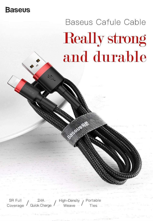 Planet Gates China / Red / 50cm Baseus USB Cable For iPhone XS Max XR X 8 7 6 6s Plus 5 5S SE iPad Pro Mini Fast Charging Charger Data Cord Mobile Phone Cables