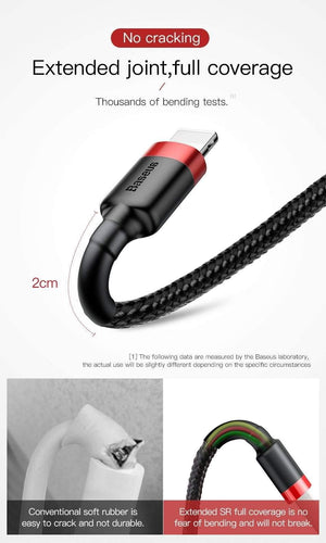 Planet Gates China / Red / 50cm Baseus USB Cable For iPhone XS Max XR X 8 7 6 6s Plus 5 5S SE iPad Pro Mini Fast Charging Charger Data Cord Mobile Phone Cables