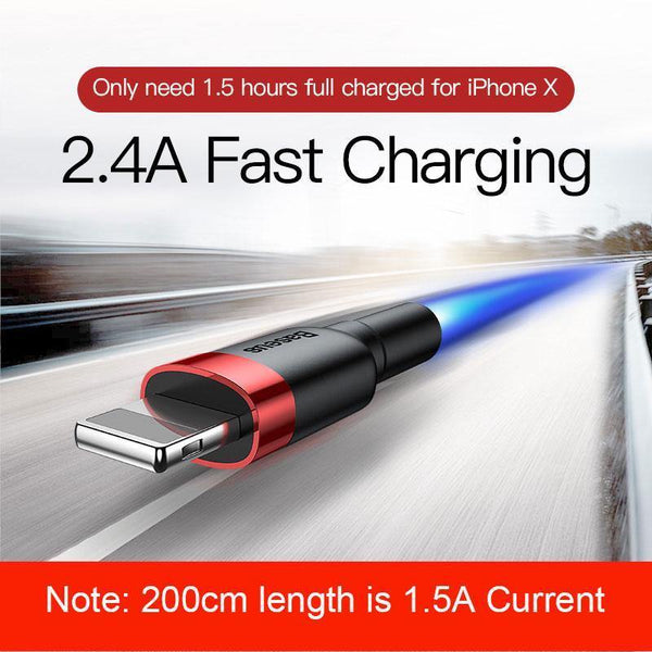 Planet Gates China / Red / 50cm Baseus USB Cable For iPhone XS Max XR X 8 7 6 6s Plus 5 5S SE iPad Pro Mini Fast Charging Charger Data Cord Mobile Phone Cables