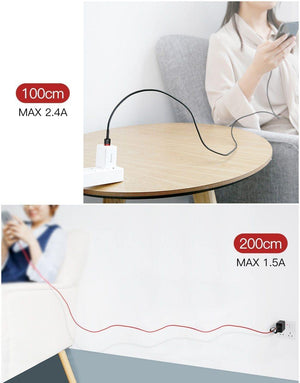 Planet Gates China / Red / 50cm Baseus USB Cable For iPhone XS Max XR X 8 7 6 6s Plus 5 5S SE iPad Pro Mini Fast Charging Charger Data Cord Mobile Phone Cables