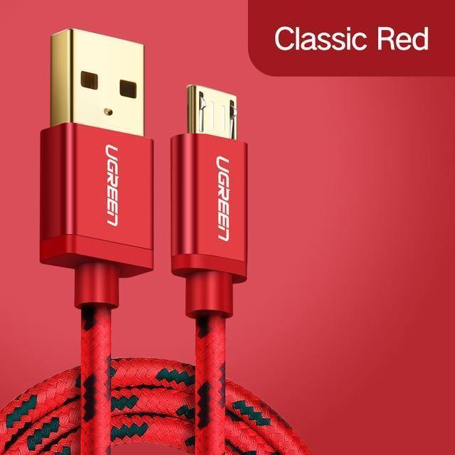 Planet Gates Ugreen Micro USB Charging Cable for Xiaomi Note 2.4A Fast Charger Mobile Phone USB Cable for Samsung S7 Huawei Android USB Cord