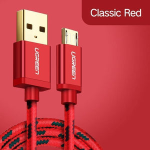 Planet Gates China / Red / 50cm Ugreen Micro USB Charging Cable for Xiaomi Note 2.4A Fast Charger Mobile Phone USB Cable for Samsung S7 Huawei Android USB Cord