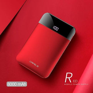 Planet Gates China / Red 8000mAh CAFELE LED display Portable Power Bank Dual USB Output External Battery Charging For iphone X Xs Xr 8 samsung S9 huawei xiaomi