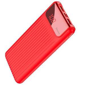 Planet Gates China / Red Baseus Quick Charge 3.0 10000mAh Power Bank LCD 10000 mAh Powerbank External Battery Charger For Mobile Phone Pover Poverbank