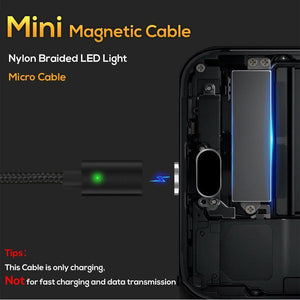Planet Gates China / Red Cable / 1m TOPK 1M(3.3ft) FLine-Mini LED Magnetic Cable for Samsung S7 Micro USB Devices Mobile Phone Cable Magnet Charger Microusb Cable