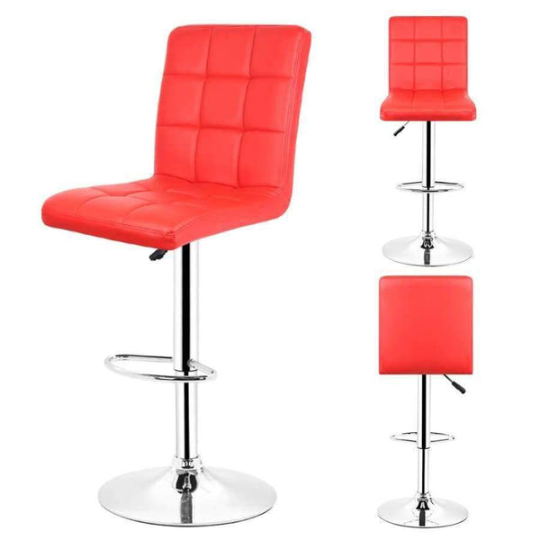 Planet Gates China / Red JEOBEST 2PCS Leather Kitchen Bar Stools Red Leather Mini Bar Adjustable Bar Chair Breakfast Bar Stool Swivel Free Shipping HWC