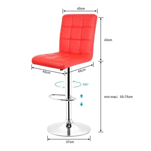 Planet Gates China / Red JEOBEST 2PCS Leather Kitchen Bar Stools Red Leather Mini Bar Adjustable Bar Chair Breakfast Bar Stool Swivel Free Shipping HWC