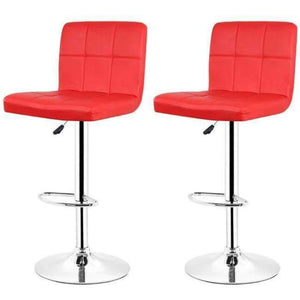 Planet Gates China / Red JEOBEST 2PCS/set Kitchen Bar Stools Chair Leather Adjustable Swivel Bar Stools Breakfast Bar Chairs Black/Red DE FR HWC