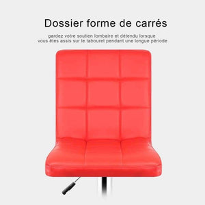 Planet Gates China / Red JEOBEST 2PCS/set Kitchen Bar Stools Red Leather Adjustable Bar Chair Breakfast Swivel Bar Stool Stock in DE FR HWC