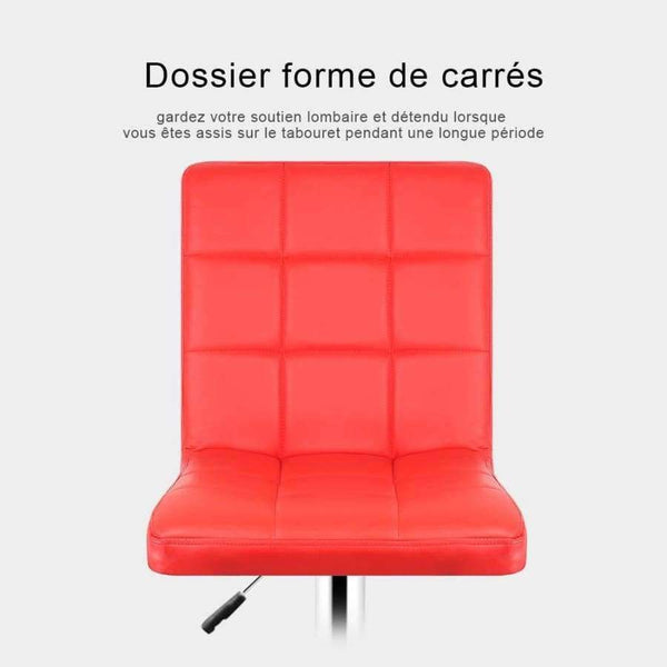 Planet Gates China / Red JEOBEST 2PCS/set Kitchen Bar Stools Red Leather Adjustable Bar Chair Breakfast Swivel Bar Stool Stock in DE FR HWC