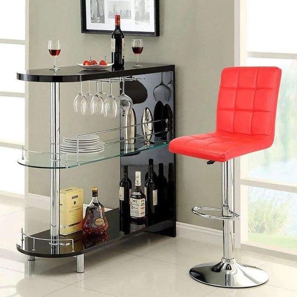 Planet Gates China / Red JEOBEST 2PCS/set Kitchen Bar Stools Red Leather Adjustable Bar Chair Breakfast Swivel Bar Stool Stock in DE FR HWC