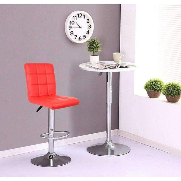 Planet Gates China / Red JEOBEST 2PCS/set Kitchen Bar Stools Red Leather Adjustable Bar Chair Breakfast Swivel Bar Stool Stock in DE FR HWC