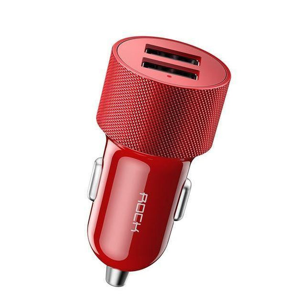 Planet Gates China / red ROCK Car Phone Charger Dual USB Output 5V2.4A Fast Charging Mobile Phone Travel Adapter Cigar Lighter Car Phone USB Charger