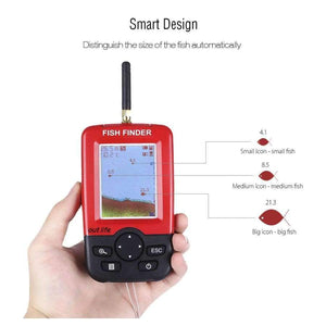 Planet Gates China / Red Smart Portable Depth Fish Finder with 100 M Wireless Sonar Sensor echo sounder Fishfinder for Lake Sea Fishing