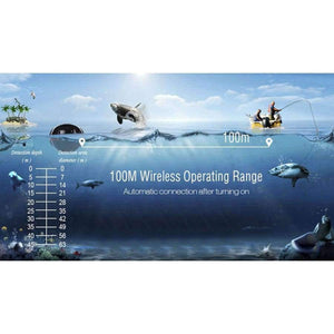 Planet Gates China / Red Smart Portable Depth Fish Finder with 100 M Wireless Sonar Sensor echo sounder Fishfinder for Lake Sea Fishing