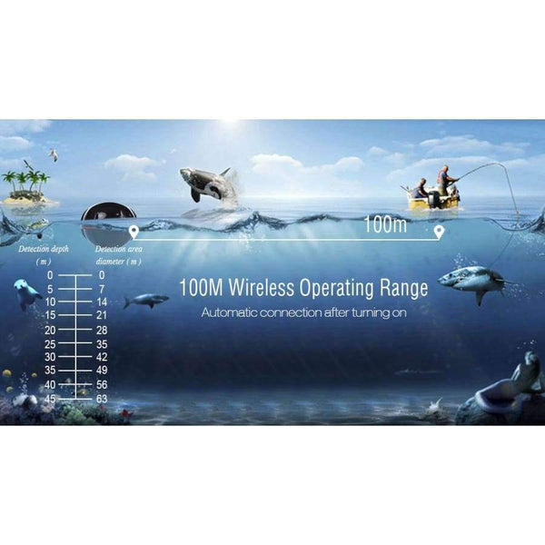 Planet Gates China / Red Smart Portable Depth Fish Finder with 100 M Wireless Sonar Sensor echo sounder Fishfinder for Lake Sea Fishing