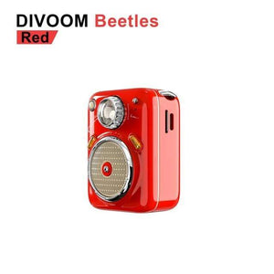 Planet Gates China / Red / Speaker Divoom Beetles Mini Bluetooth Speaker with FM Radio,Cute Portable Outdoor Wireless Speaker ,Long Battery Life Support TF Card