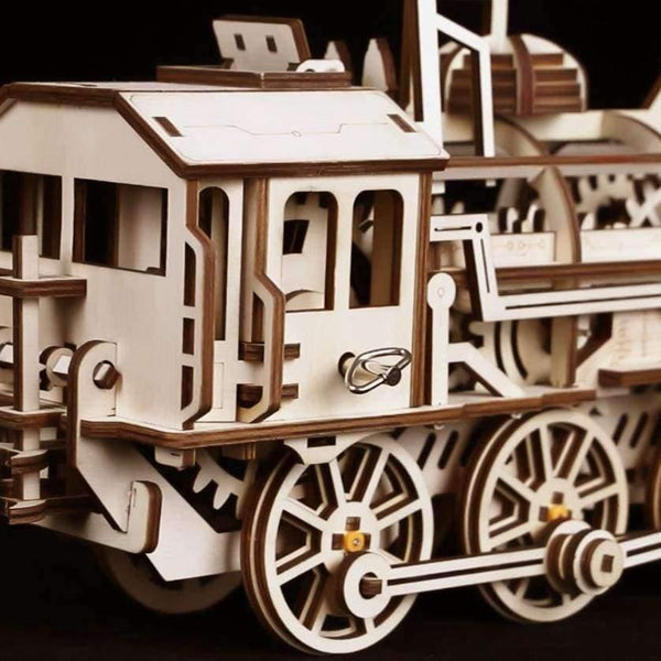 Planet Gates China Robotime DIY Clockwork Gear Drive Locomotive 3D Wooden Model Building Kits Toys Hobbies Gift for Children Adult LK701