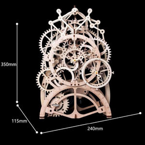 Planet Gates China Robotime DIY Gear Drive Pendulum Clock by Clockwork  3D Wooden Model Building Kits Toys Hobbies Gift for Children Adult LK501