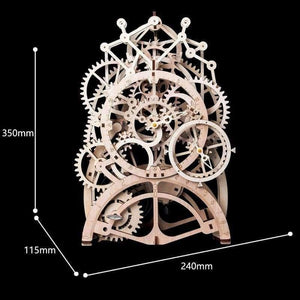 Planet Gates China Robotime DIY Gear Drive Pendulum Clock by Clockwork  3D Wooden Model Building Kits Toys Hobbies Gift for Children Adult LK501