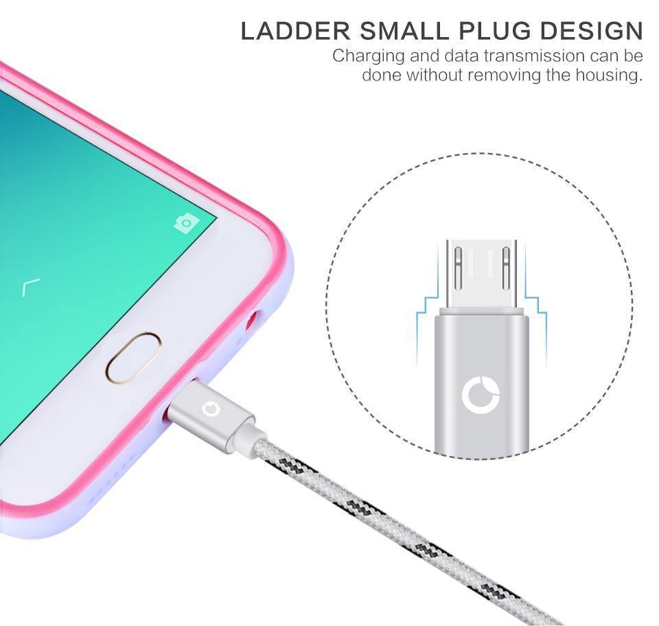 Planet Gates China / Rose gold / 2m PZOZ Micro USB Cable Fast Charging Phone Charger adapter Data Cabel For Samsung Xiaomi Huawei MEIZU SONY Android Charge Microusb