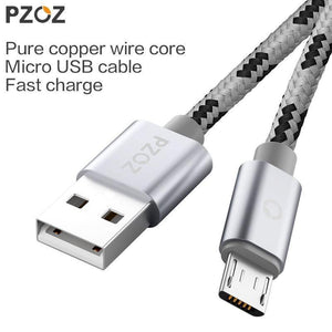 Planet Gates China / Rose gold / 2m PZOZ Micro USB Cable Fast Charging Phone Charger adapter Data Cabel For Samsung Xiaomi Huawei MEIZU SONY Android Charge Microusb