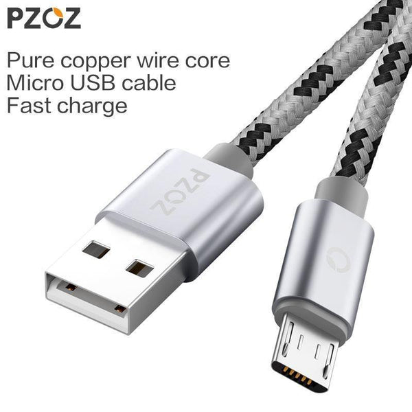 Planet Gates China / Rose gold / 2m PZOZ Micro USB Cable Fast Charging Phone Charger adapter Data Cabel For Samsung Xiaomi Huawei MEIZU SONY Android Charge Microusb