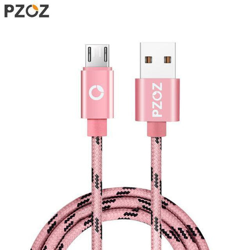Planet Gates China / Rose gold / 2m PZOZ Micro USB Cable Fast Charging Phone Charger adapter Data Cabel For Samsung Xiaomi Huawei MEIZU SONY Android Charge Microusb