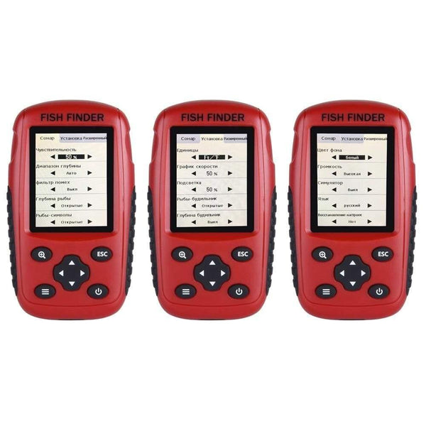 Planet Gates China Russian/English Wireless Sonar Sensor Fish Finder 0.6-40m Depth Echo Sounder for Winter Ice Fishing Tackle Fishfinder