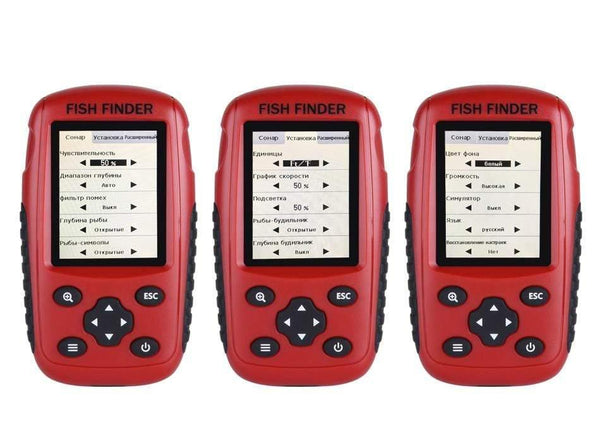 Planet Gates China Russian/English Wireless Sonar Sensor Fish Finder 0.6-40m Depth Echo Sounder for Winter Ice Fishing Tackle Fishfinder