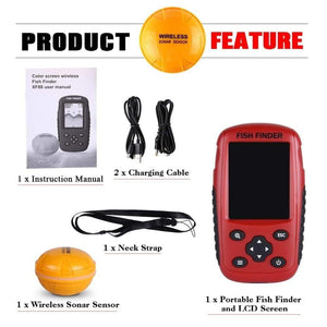 Planet Gates China Russian/English Wireless Sonar Sensor Fish Finder 0.6-40m Depth Echo Sounder for Winter Ice Fishing Tackle Fishfinder