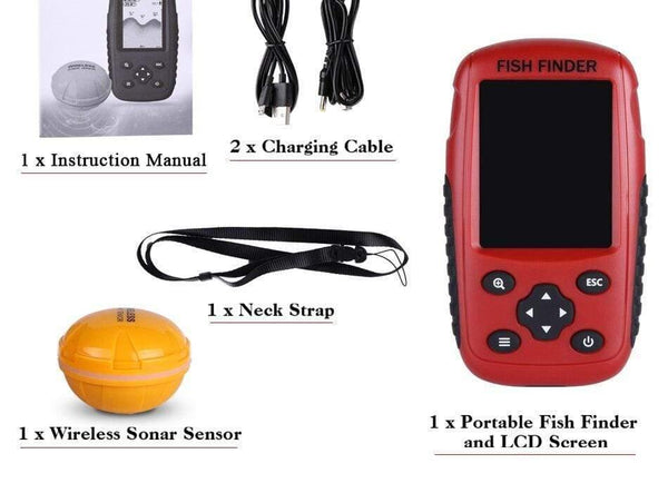 Planet Gates China Russian/English Wireless Sonar Sensor Fish Finder 0.6-40m Depth Echo Sounder for Winter Ice Fishing Tackle Fishfinder