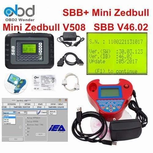 Planet Gates China / SBB 46.02 And Zedbul SBB Pro2 V48.88 V48.99 V46.02 + Mini Zedbull Auto Key Programmer SBB Pro 2 48.88 48.99 Version Zed Bull OBD2 Key Maker