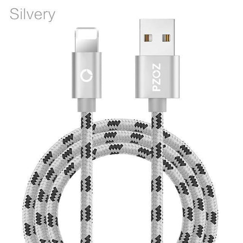 Planet Gates China / Silver / 0.25m PZOZ usb cable for iphone cable Xs max Xr X 8 7 6 plus 6s 5 s plus ipad mini fast charging cables mobile phone charger cord data