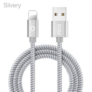 Planet Gates China / silver / 0.25m PZOZ usb cable for iphone cable Xs max Xr X 8 7 6 plus 6s 5 s plus ipad mini fast charging cables mobile phone charger cord data