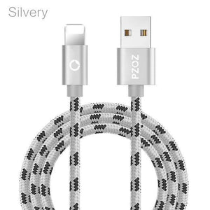 Planet Gates China / Silver 10pack / 100cm PZOZ 10 pieces usb cable for iphone cable 8 7 6 plus 6s 5 5s se x ipad air mini fast charging cables phone charger data adapter