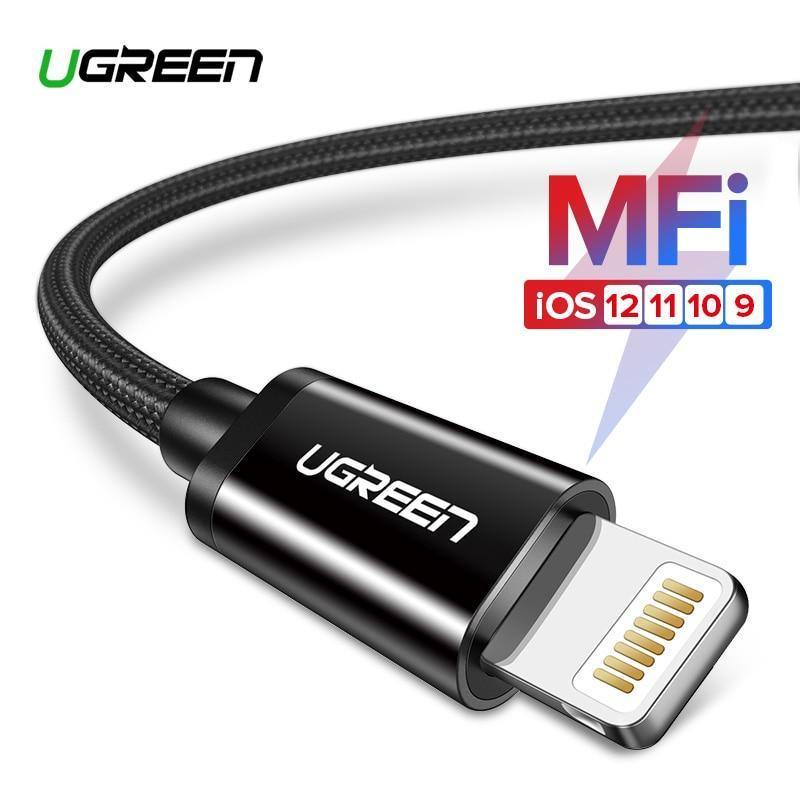 Ugreen MFi USB Cable for iPhone Xs Max 7 Plus 2.4A Fast Charging Lightning Cable for iPhone 6 USB Data Cable Phone Charger Cable - Planet Gates