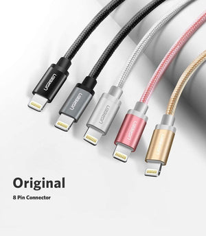 Ugreen MFi USB Cable for iPhone Xs Max 7 Plus 2.4A Fast Charging Lightning Cable for iPhone 6 USB Data Cable Phone Charger Cable - Planet Gates