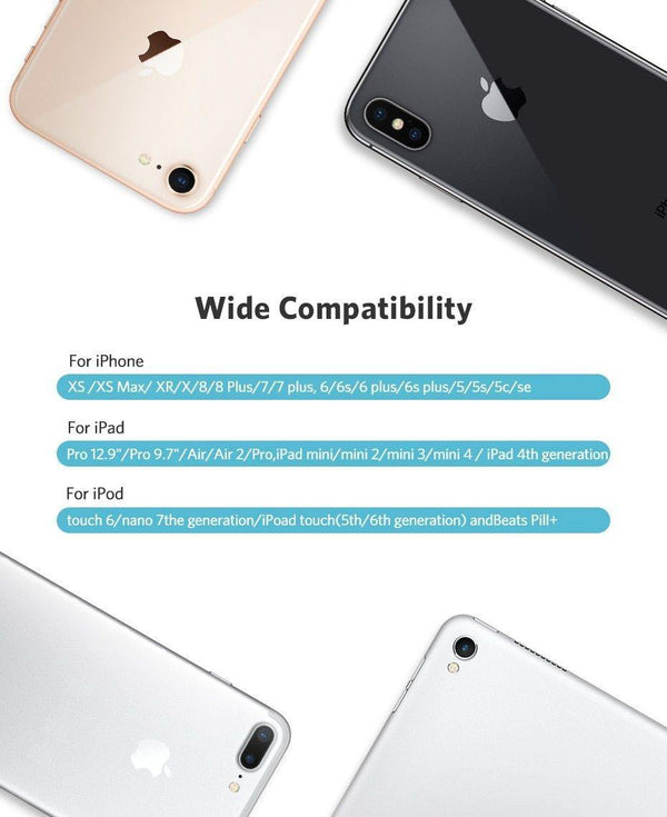 Planet Gates China / Silver / 1m Ugreen MFi USB Cable for iPhone Xs Max 7 Plus 2.4A Fast Charging Lightning Cable for iPhone 6 USB Data Cable Phone Charger Cable