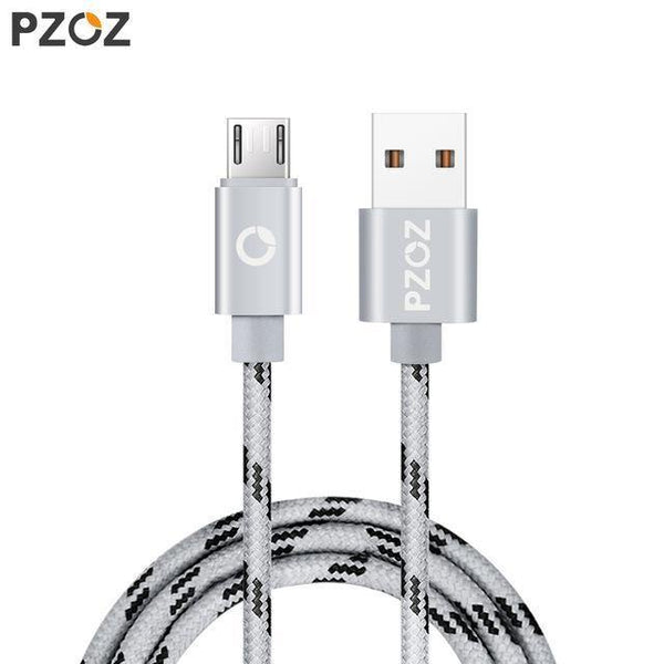 Planet Gates China / Silver / 2m PZOZ Micro USB Cable Fast Charging Phone Charger adapter Data Cabel For Samsung Xiaomi Huawei MEIZU SONY Android Charge Microusb