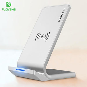 Planet Gates China / Silver FLOVEME 5V/2A Wireless Charger For Samsung Galaxy S8 S7 S10 Note 8 9 Qi Wireless Charging Dock For iPhone X 8 XS MAX USB Charger
