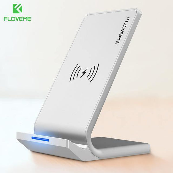 Planet Gates China / Silver FLOVEME 5V/2A Wireless Charger For Samsung Galaxy S8 S7 S10 Note 8 9 Qi Wireless Charging Dock For iPhone X 8 XS MAX USB Charger